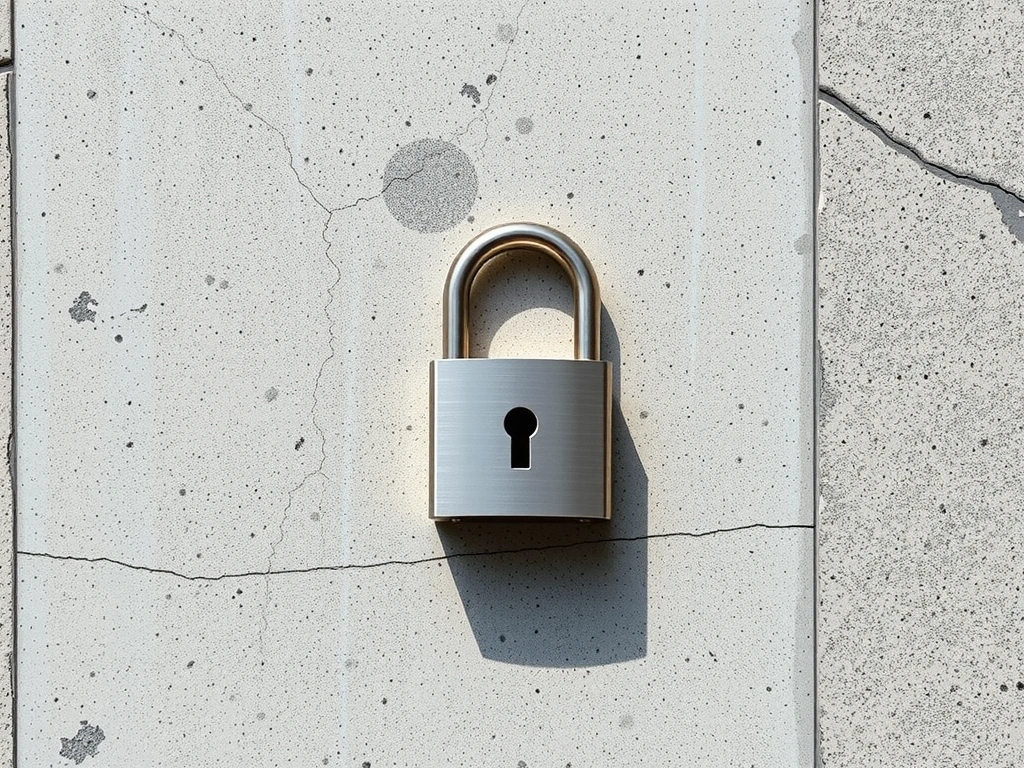 Sicherheitsicon auf Beton